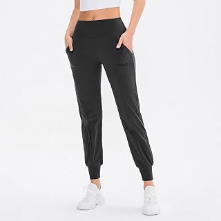 Yoga Jogger Pants for Women with Pockets High Waist Lightweight Running Pants