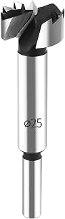 HPHOPE 25mm Forstner Bit, Forstner Drill Bit 25mm for Wood, Round Shank Drill