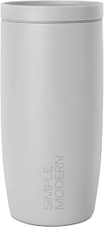 Simple Modern Insulated Travel Coffee Mug 360° Lid | 16oz | Gray