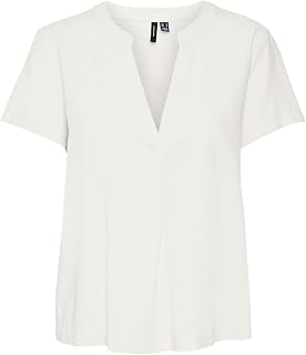 Vero Moda Vmmymilo SS Top Wvn Ga Women's, White, S