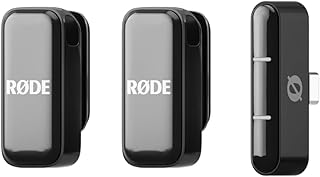 RØDE Wireless Micro (2 Mics + Charging Case), USB-C for iPhone & Android | Pre-paired mics with GainAssist auto leveling, up to 21h battery via charging case, windshields included, no app required