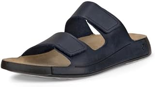 ECCO Mens 2026 Cozmo 2-Strap Soft Leather Comfy Flexible Adjustable Sandals