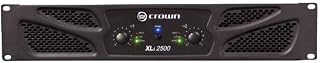 Crown XLi2500 Two-channel, 1500-Watt Bridged 8Ω Power Amplifier. Professional DJ, PA, Stage Amp. Black