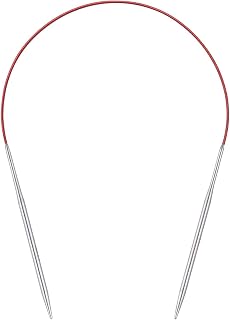 Circular Knitting Needles 16 inch (40cm) - US Size 6 (4mm) Stainless Steel Round Knitting Needles for Hats, Socks & Baby Booties
