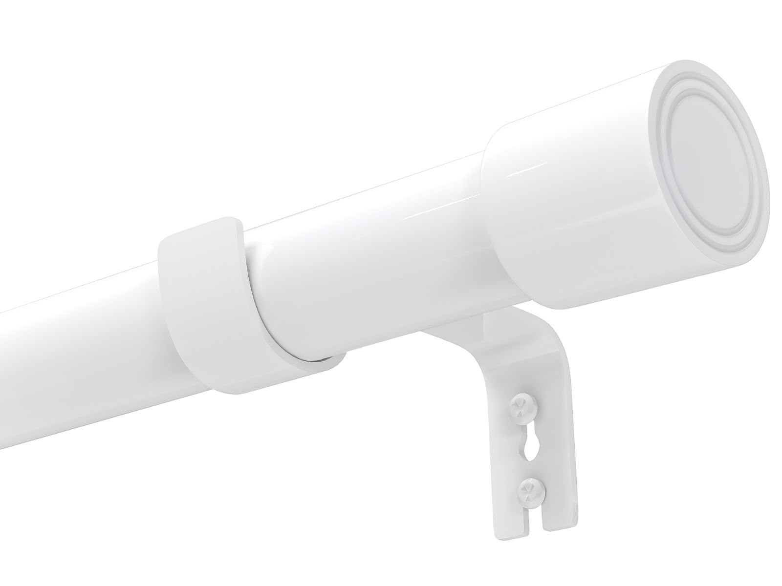 Venwemong Curtain Poles & Tracks Silver Curtain Pole for Eyelet Curtains, Window