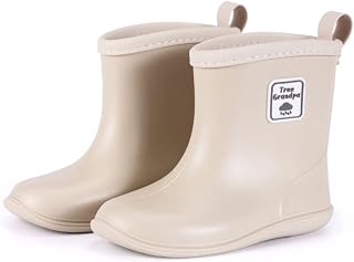 Toddler Rain Boots Kids Rain Shoes for Boys Girls Lightweight Breathable | Waterproof Shoes Comfortable,Easy-on,Soft,Flexible,Removable Insole,Non-Slip Outsole