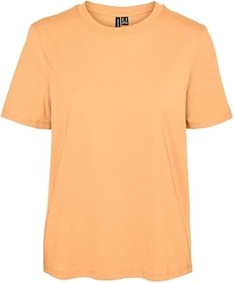VERO MODA Basic Women's T-Shirt Top Crew Neck Short Sleeve Regular Cut