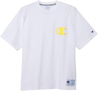 Champion Short Sleeve T-Shirt, Round Neck, 100% Cotton, One Point Logo Patch, Short Sleeve T-Shirt, Action Style