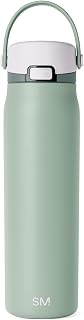 Simple Modern Insulated Sport Water Bottle with Chug Lid | 30oz, Green | Mesa Sport Cupholder Friendly Stainless Steel Water Bottle with Handle | Leak Proof Covered Locking Lid | Willow