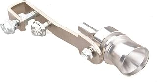 Gold Turbo Whistle Exhaust Muffler Simulator Aluminum Alloy Universal Fit for Car Motorcycle(Silver)