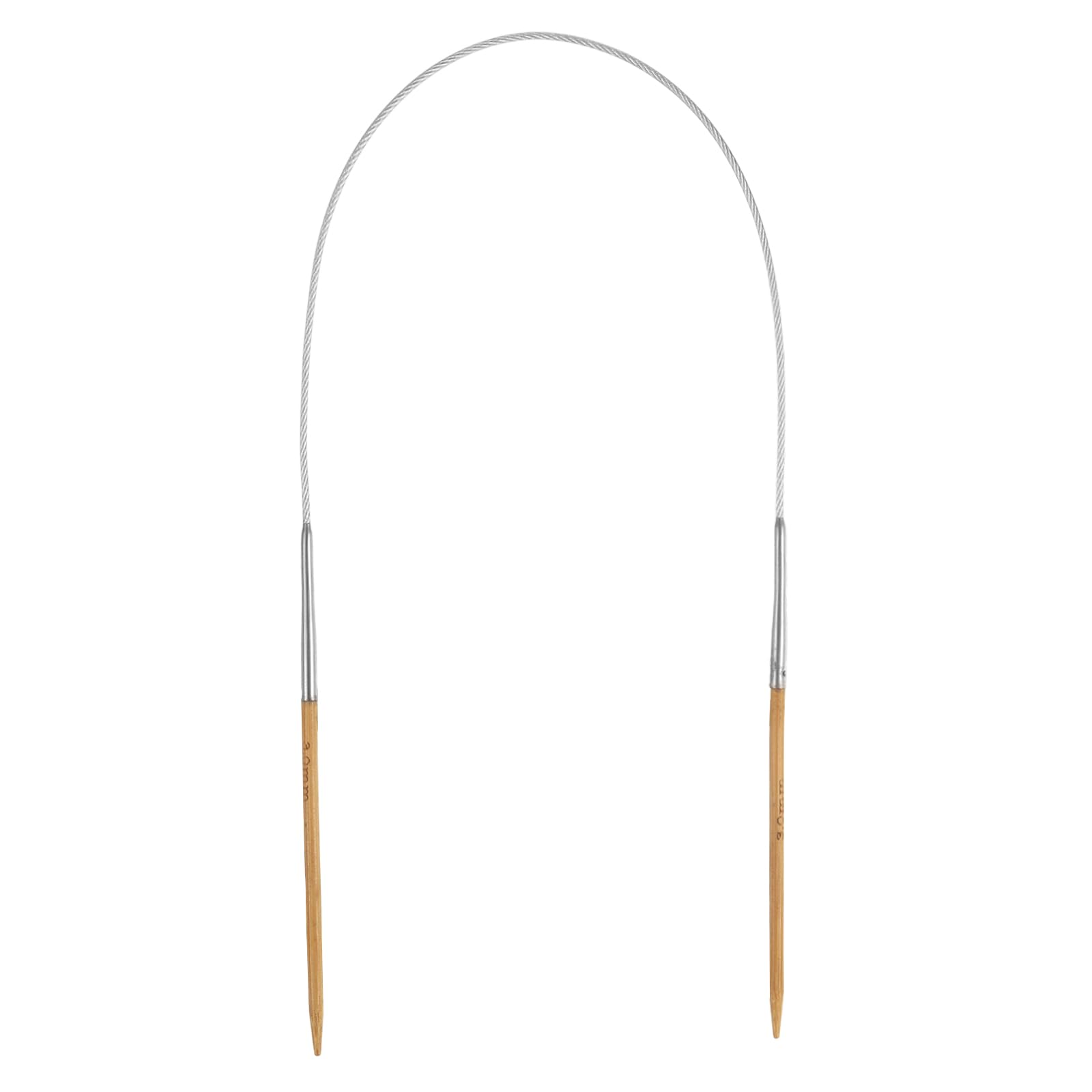 HARFINGTON US 2.5/3mm Bamboo Circular Knitting Needle 16" Light Yellow | Round C
