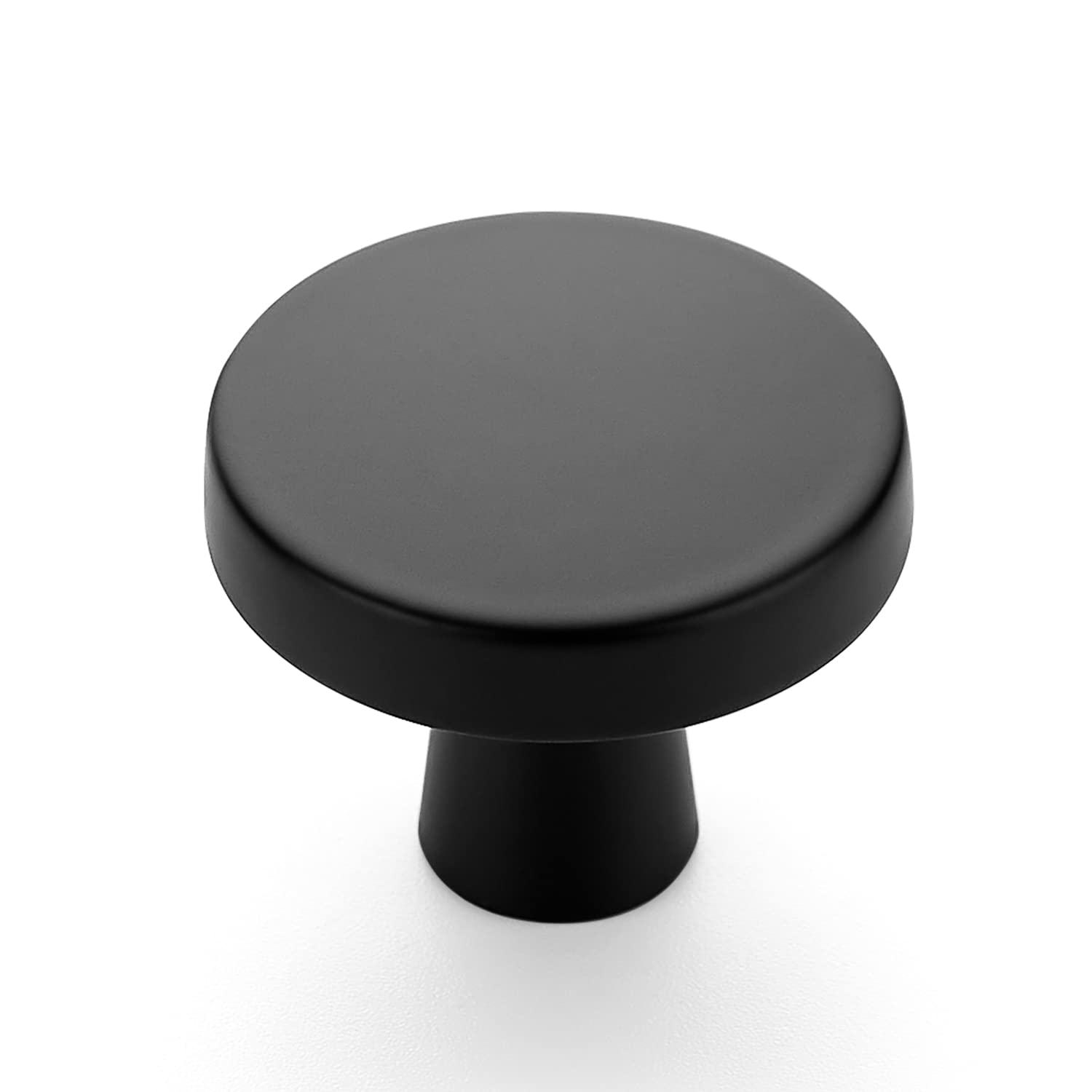 Ravinte Matte Black Drawer Pulls, 1-1/4 Inch Cabinet Knobs,25 Pack | Solid Zinc 
