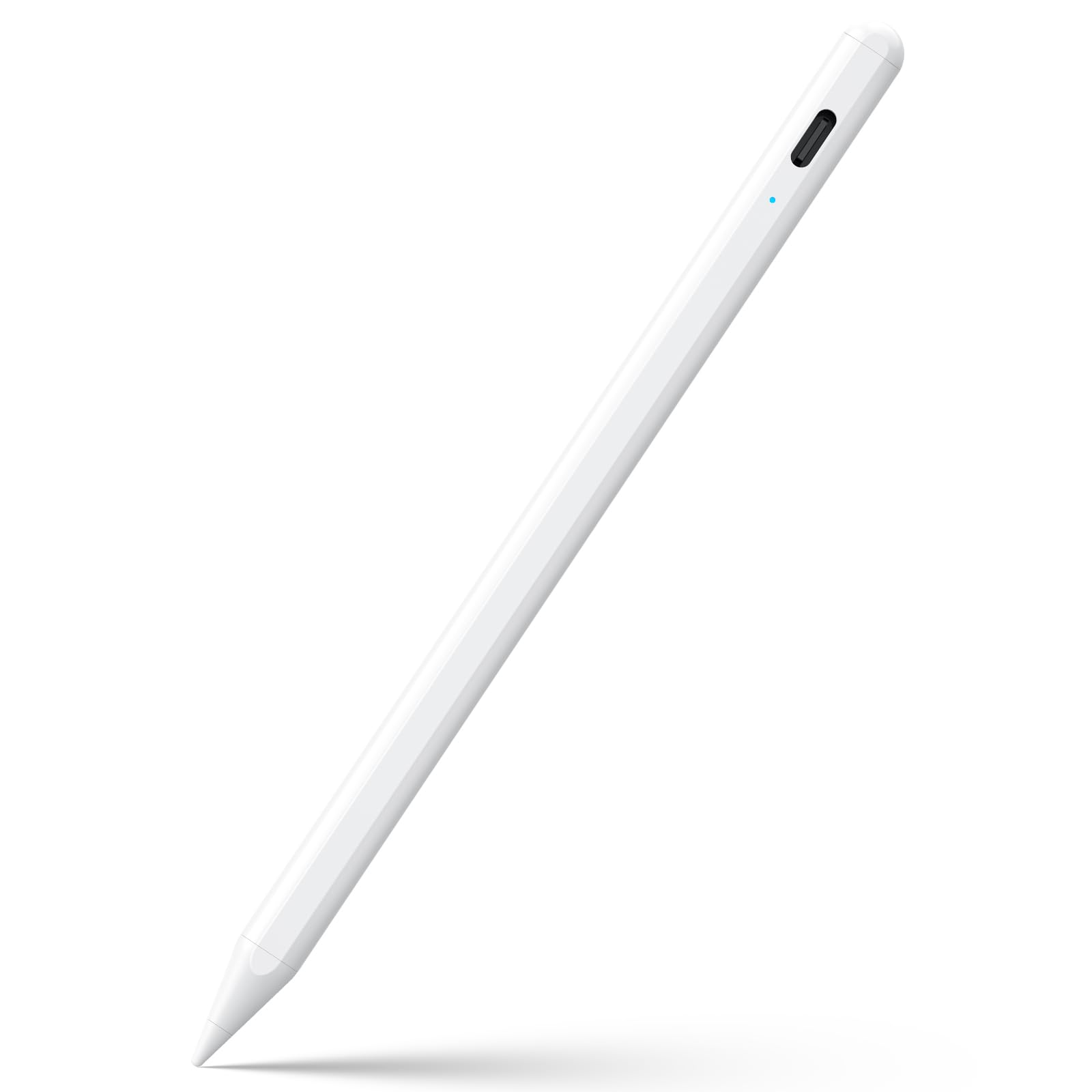 JAMJAKE Stylus Pen for iPad 6-11th Gen 2X Fast Charge, Palm Rejection-White | Ti
