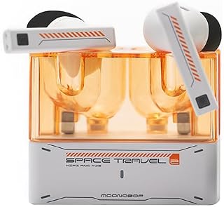 Moondrop Space Travel 2 HiFi Noise-Canceling TWS wiress Earphone Bluetooth 6.0 ANC Low-Latency Game Mode SBC/AAC (White)