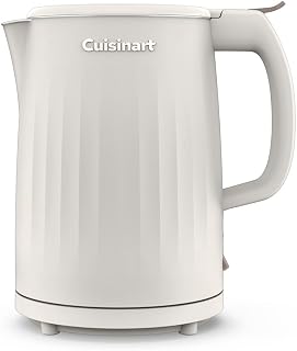 Cuisinart Electric Kettle, Stainless Steel Interior, One-Touch, 1 Liter | 1-liter electric tea kettle with compact 1-touch design, auto-shutoff & double-wall insulation for heat retention, CK-10TRES