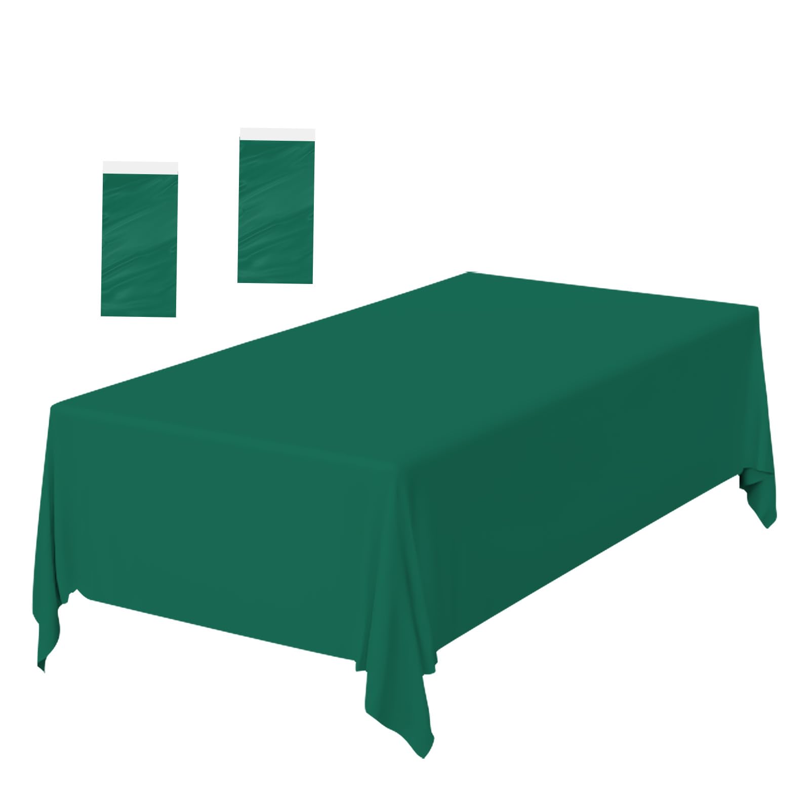 Pack of 2 Plastic Tablecloths Disposable Dark Green Rectangle Party Baby Shower 
