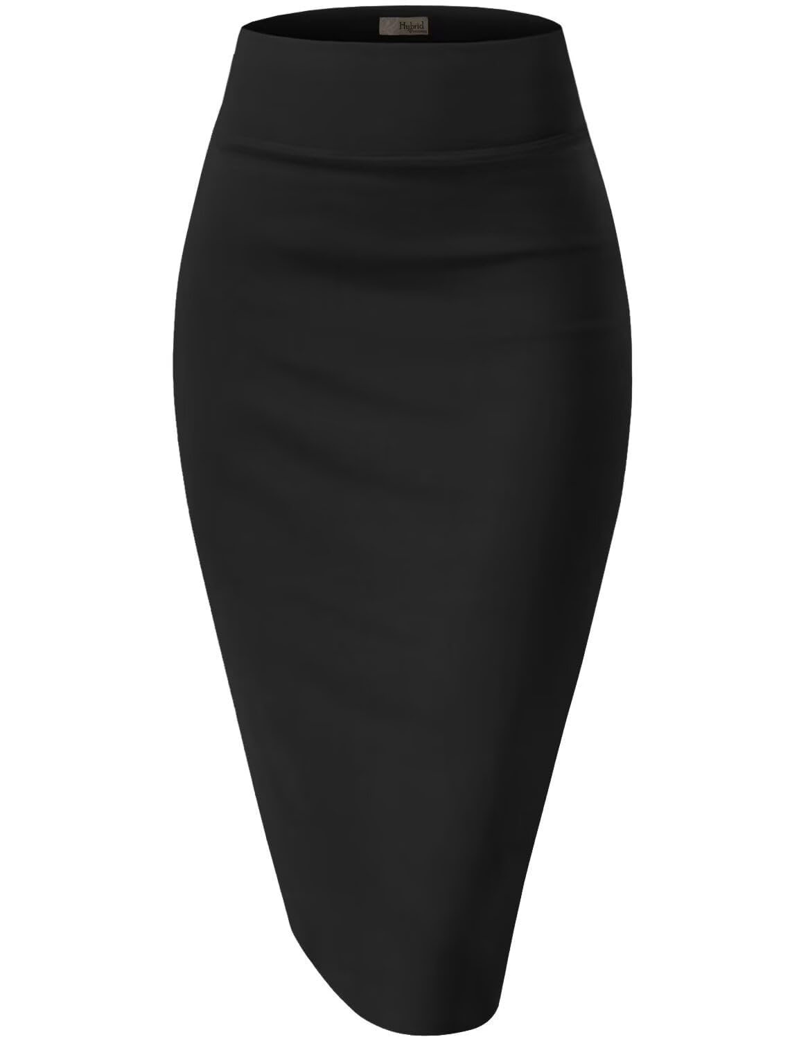 Hybrid & Company Women's Premium Nylon Ponte Stretch High Waist Pencil Suit Skir