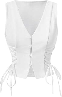 GORGLITTER Women's Western Cowgirl Rodeo Country Concert Outfits Vest Tops