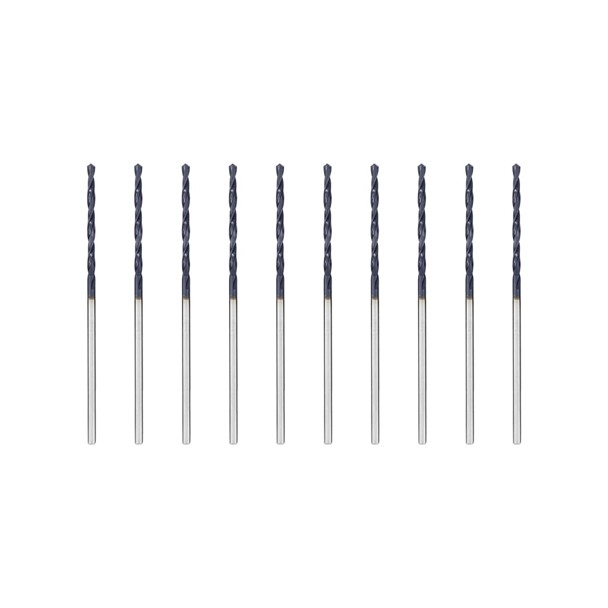 Hilpaty Cobalt Drill Bits 1.0mm x 10pcs M35 HSS Drill Bit for Metal, AlTiN Coati