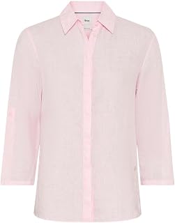 BRAX Women's Style Vicki Pure Linen Solid Blouse (Pack of 1)