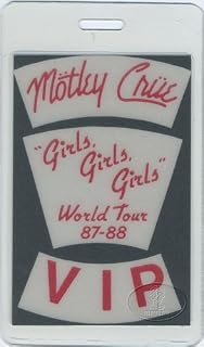 Motley Crue 1987 VIP Laminated Backstage Pass