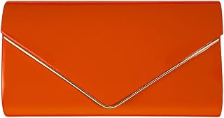 Patent Leather Envelope Clutch Purse Shiny Shoulder Bag Candy Chain Evening Bag Elegant Handbag