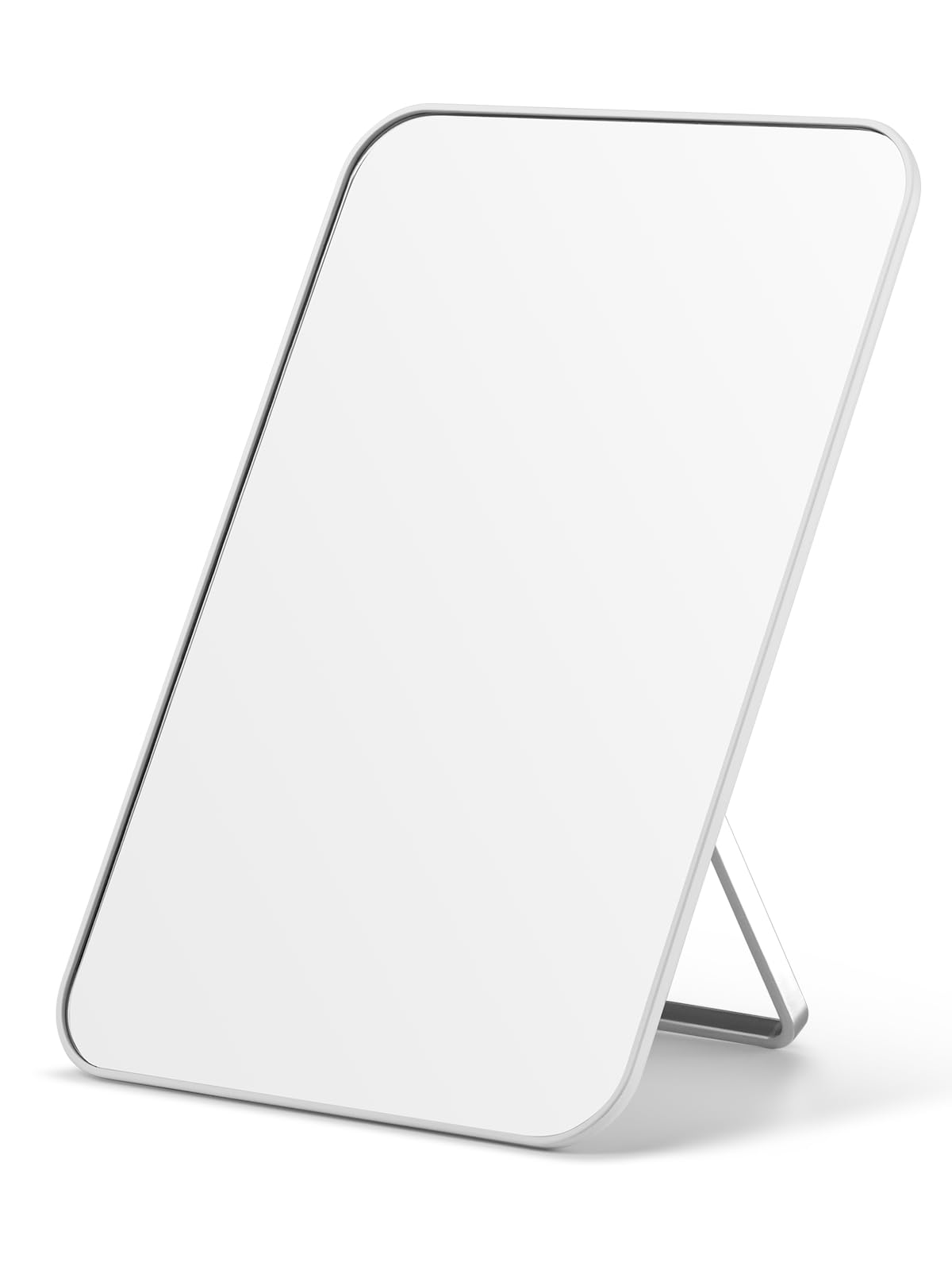 OMIRO 8 x 5 in Desk Makeup Mirror with Stand and Hanging Hole, White | Table Mir