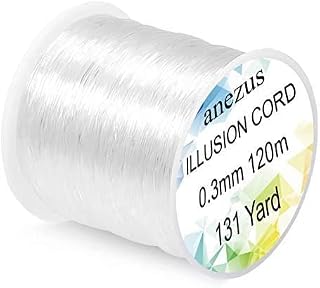 Anezus Fishing Wire for Hanging, Clear Fishing Line Invisible String Strong Monofilament Line for Hanging Decorations and Crafts
