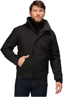 Regatta Dover Women's Waterproof Bomber Jacket with Concealed Hood and Fleece Inner Jackets Waterproof Insulated for Men (Pack of 1)