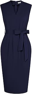 GRACE KARIN Women's Bodycon Knee Length Sleeveless Dress with Pockets