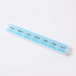 1 Row 7 Compartment Pill Organizer, Daily Medicine Box, Travel Pill Case, Simple and Compact