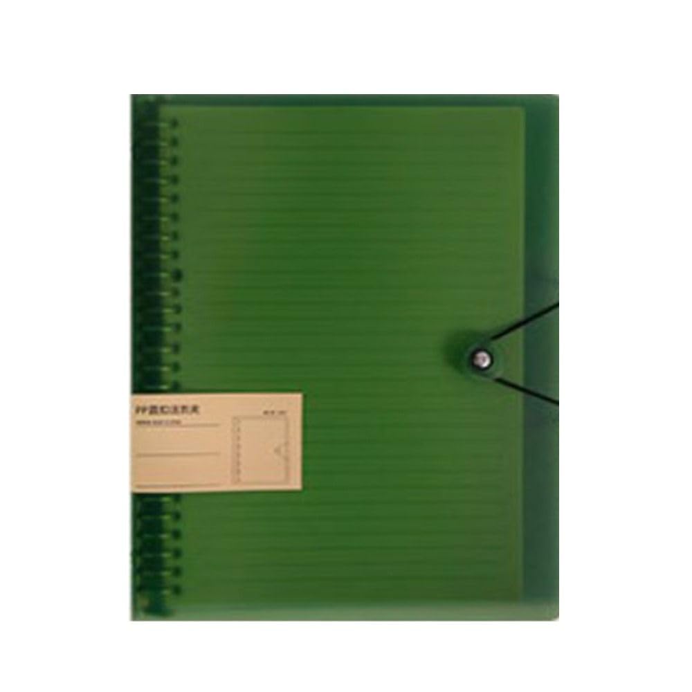 Generic A4 File Folder Cover 8 Hole Vintage Transparent Loose Leaf Notebook Shel