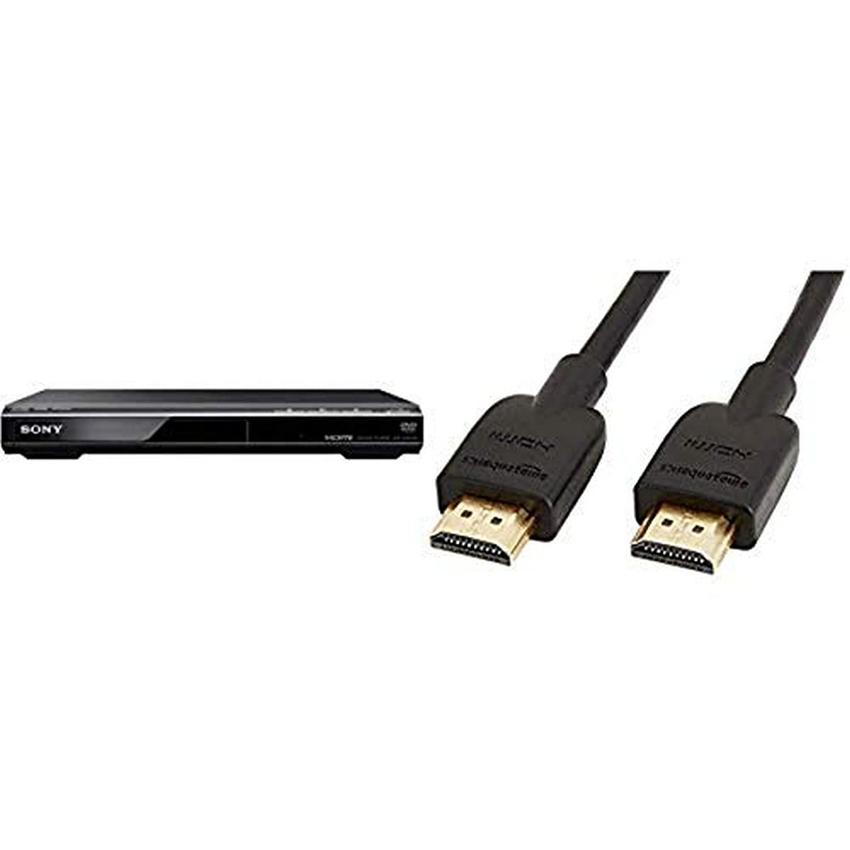 Sony DVD Player and AmazonBasics HDMI Cable