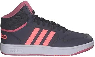 adidas Unisex Kids Hoops Mid 3.0 K Sneaker, Legend Ink Beam Pink Pulse Lilac, 3 UK Child