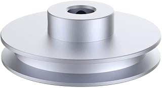CHANCS Outer Diameter 60mm Single Groove Pulley Fixed Bore16mm Pulley for Drilling Machine 6MM PU Round Belt