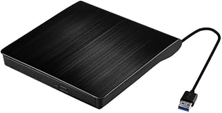 Vlio External CD DVD Drive, USB 3.0 Portable Slim CD DVD Drive Player Burner Writer Reader Rewriter, Optical Disc Drive for PC, Laptop and Desktop, Windows 7/8/10/11/XP/Mac OS