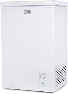 BLACK+DECKER 2.7 Cu. Ft. Compact Chest Freezer, BCFK276, White | Deep Freezer Holds Up To 94.5 Lbs. of Frozen Food, Removable Storage Basket, Mechanical Temperature Control, Manual Defrost