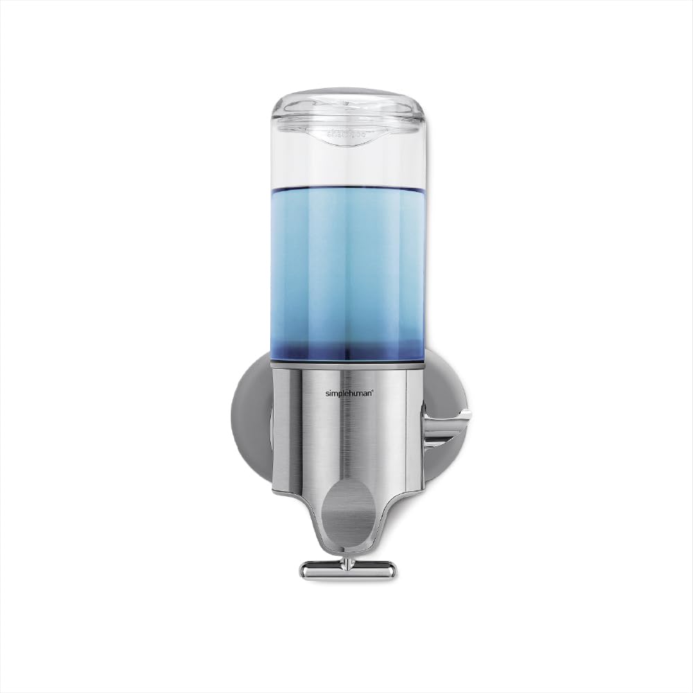 simplehuman BT1034 444ml Single Wall Mounted Soap Dispenser Pump for Soap, Shamp
