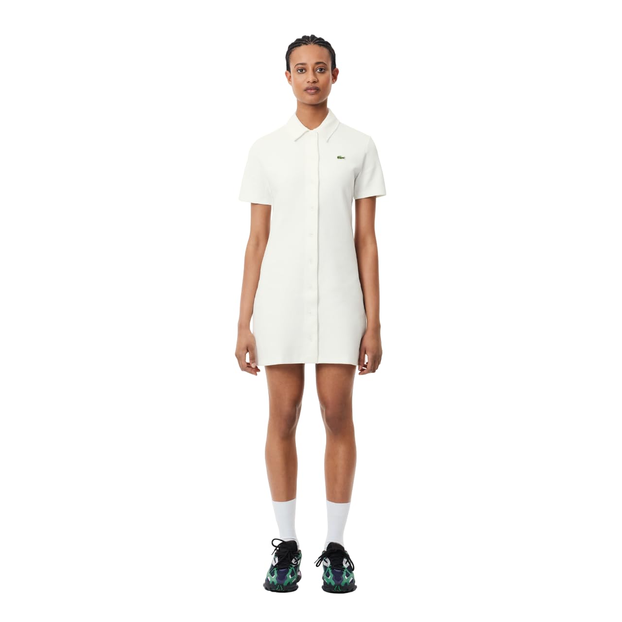 Lacoste Women's Organic Cotton Buttoned Polo Dress