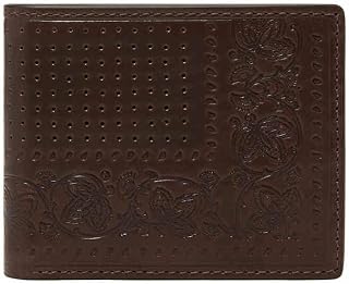 Fossil Mens Derrick Brown Leather Vertical Bifold Wallet