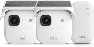 Blink Solaris 2K+ (newest model) — Solar-powered battery smart security camera, wireless fixed solar panel, 2K video, Sync Module Included — 2 camera system (White)