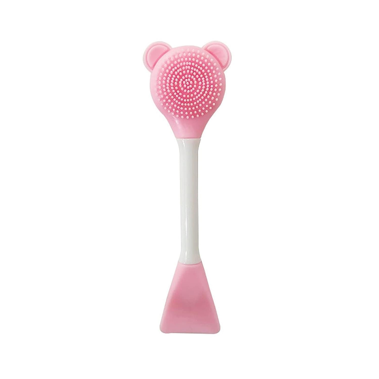 Pink Facial Cream Spatula Silicone Face Mask Brush Mask Beauty Tool-Double Heads
