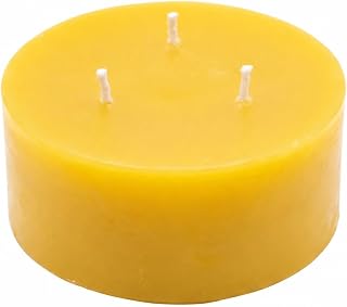 Bluecorn Beeswax 3-Wick Candle Refill, Unscented, 10 Oz | 100% Pure Natural Beeswax, Paraffin & Soy Free, Clean Burn, Long Lasting, Made in USA