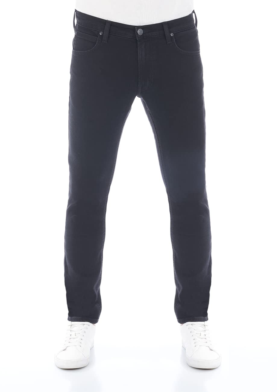 Lee Luke Men's Slim Fit Tapered Jeans Cotton Denim Stretch Blue Black Grey Size 