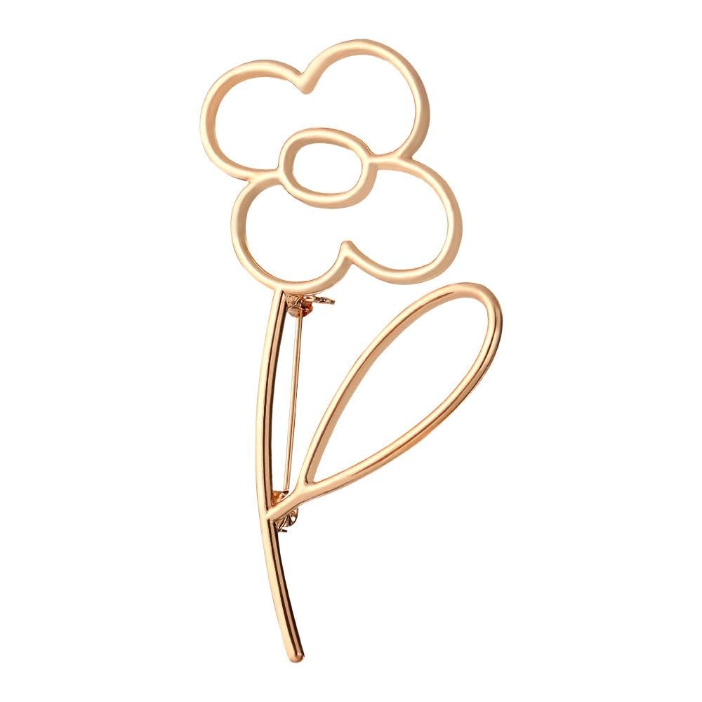 Ladies Simple Gold Alloy Lapel Pins
