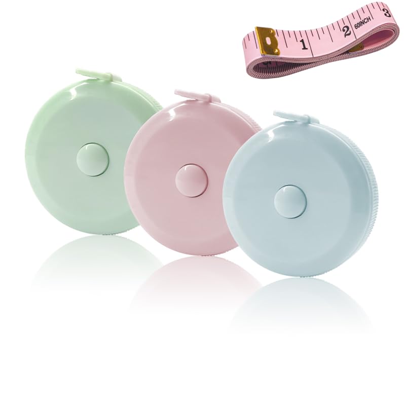 GDMINLO 3 Pack Tape Measure Measuring Tape for Body Fabric Sewing Tailor Cloth K