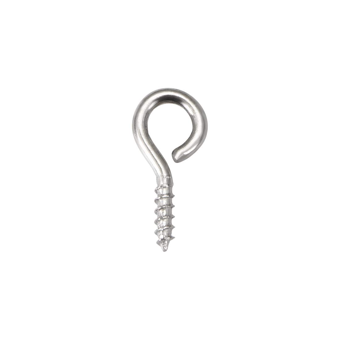 Small Screw Eye Hooks 5/8" Carbon Steel Self Tapping Screws Eye Shaped Ring Hook