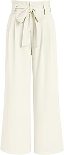 LILLUSORY Wide Leg Paperbag Dress Pants with Removable Belt