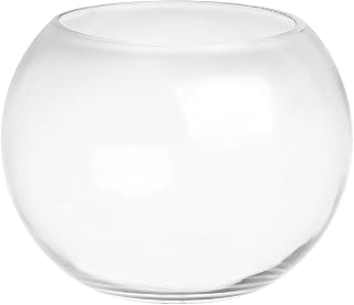 2 Gallon Round Glass Fish Bowl, Transparent Aquarium for Goldfish Plants
