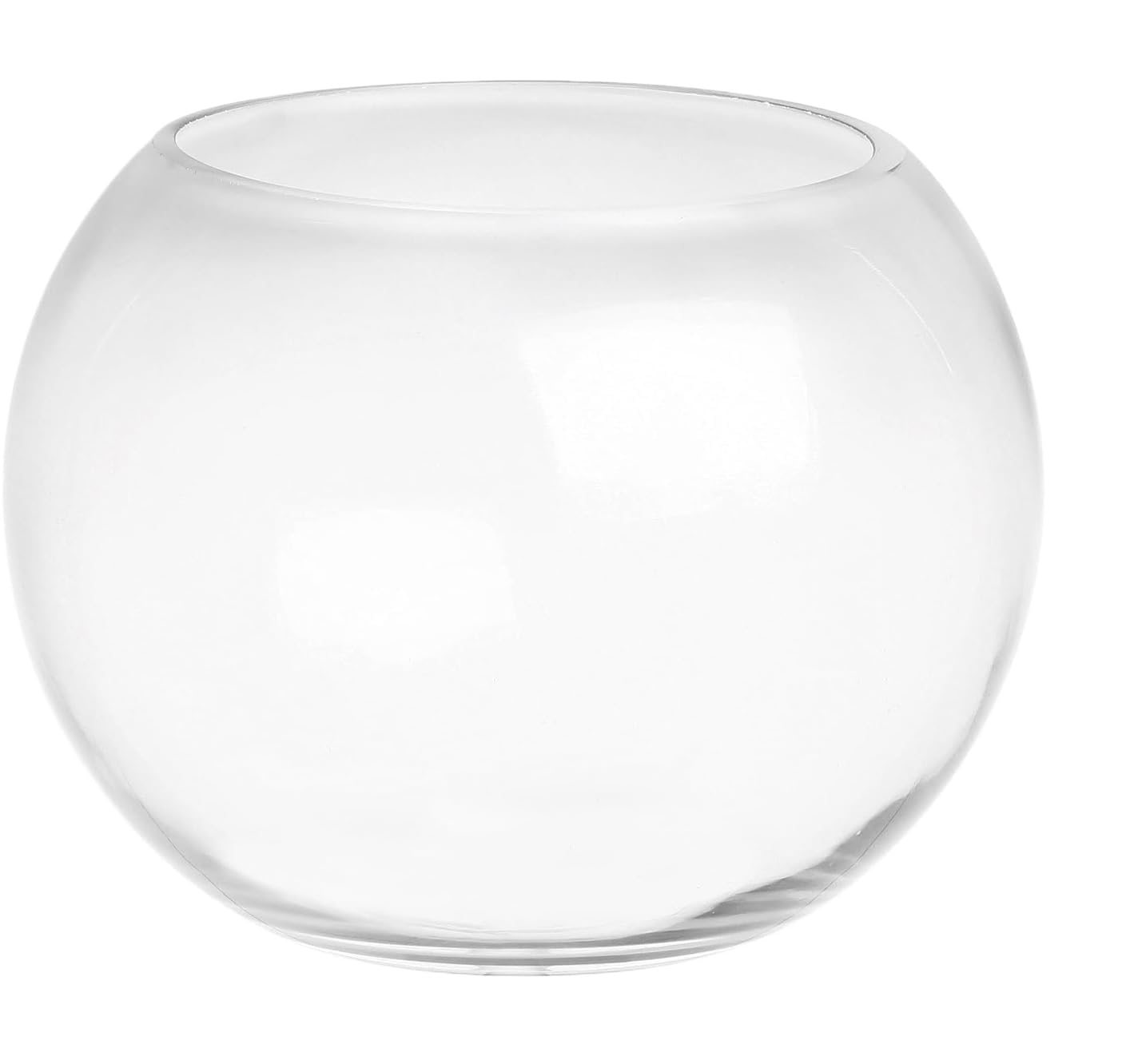 2 Gallon Round Glass Fish Bowl, Transparent Aquarium for Goldfish Plants